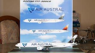 JC Wings 1:200 Air Austral 777-300ER "Waterfall Tail" Unboxing & Review [4K]