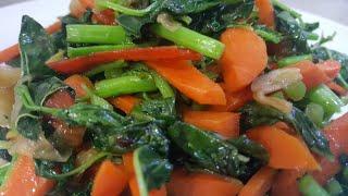 Speed Cook, Stir-Fried Baby Spinach - Timesaver Recipe- Fast Side Dish  (English Subtitles)