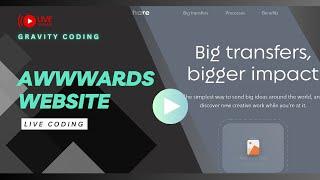 Awwwards Website Design | Landing Page | LIve Coding with @gravitycoding