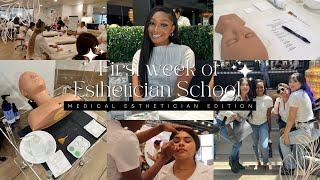 First week of Esthetician School ! 🫧  | Medical Esthetician Edition ‍️| DSI