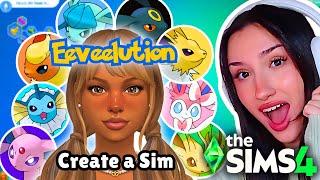 making sims inspired by the EEVEELUTIONS in The Sims 4