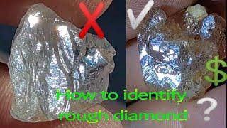 how to identify rough diamond at home fake VS reyal