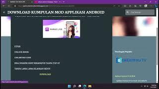 CARA DOWNLOAD MANGO LIVE MOD UNLOCK ROOM UNLIMITED COIN TERBARU 2023