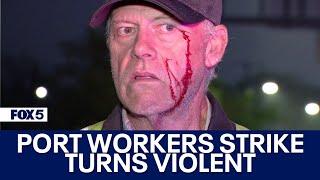 Port workers strike turns violent in Baltimore