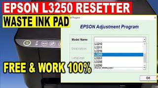 How To Reset Epson L3250 With Free Resetter || Epson L3250 ink pad RESET