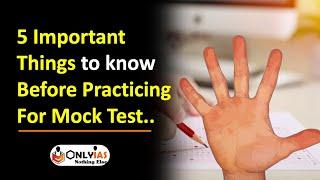 5 Important Things to know before Practicing for MOCK TEST | UPSC Prelims 2022 | IDMP