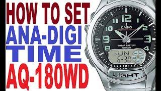 Setting Casio AQ-180W manual for use