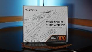 Gigabyte AORUS ELITE X870 Wi Fi 7 ICE Motherboard Unboxing