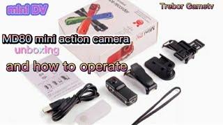 MD80 MINI ACTION CAMERA, MINI DV UNBOXING and how to operate