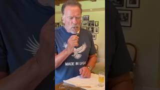 Arnold Schwarzenegger combines TEQUILA with a CIGAR!  #arnold #cigars #tequila #shorts