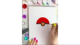 Рисуем просто - Покебол /ПОКЕМОН (Poké Ball .Pokémon GO )!