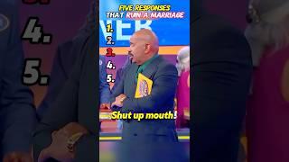 Five responses that can ruin a marriage#Steve #FamilyFeud #answers #Funny #shorts