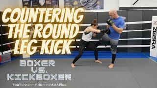Countering the Round Leg Kick : Boxer vs Kickboxer