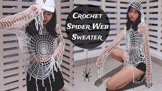 Crochet Spider Web Sweater Tutorial | Chenda DIY