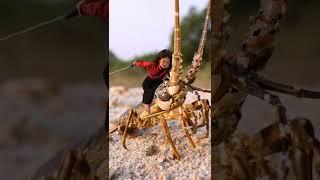 World Smallest Baby Warrior On Spider With Sword #Shorts #photgraphy