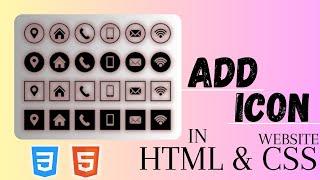 How To Add Icons In HTML Website | Font Awesome Icons Using CDN