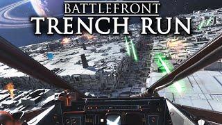 Star Wars Battlefront | Luke's Death Star Trench Run in the Red Five X-wing Gameplay