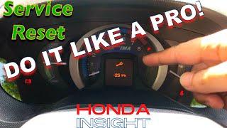 Honda service reset /insight/civic/jazz/accord/cr-v