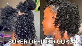 TRANSFORMING MY NATURAL HAIR TO SUPER DEFINED CURLS | TYPE 4 HAIR 