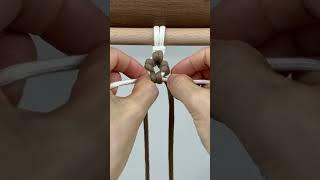 TUTORIAL Macrame basic knot series 14 Aztec sun bar knot #shorts