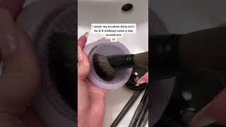 Most requested video currently  SAVE THIS ⭐️ #makeupbrushes #brushcleaning #shorts