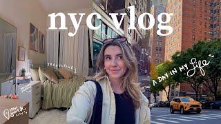 a chill and productive day in my life in nyc | apartment updates, recipes, editing, decluttering