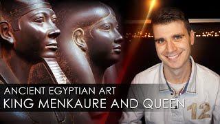 The ethereal beauty of the Egyptian statue "King Menkaure and queen"