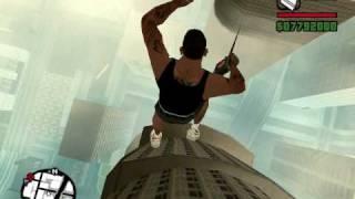 GTA San Andreas - CJ jumps off the tallest skyscraper without dying