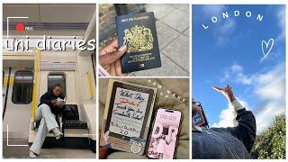 uni diaries | 6am productive mornings, study prep, visa appointments & London walkies