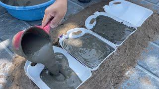 Simple Easy and Creative // Mold from 2 Plastic Cans to Make Beautiful Flower Pots // Cement Craft