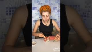 Nadia gaga eating funny food