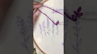 Lavender flower embroidery  daisy stitches