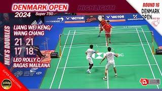 Liang Wei Keng / Wang Chang vs Leo RC/ Bagas Maulana | Denmark Open 2024 | R16 MD Highlights