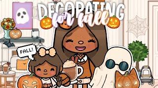 DECORATING FOR FALL/HALLOWEEN  | *WITH VOICE * | Toca Life World Roleplay