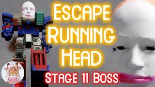 Roblox Escape Running Head Stage 11 And Boss Fight No Death Gameplay Walkthrough