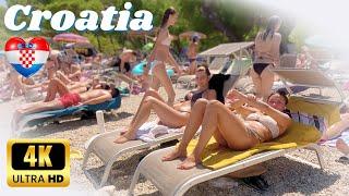 CROATIA 4K BIKINI BEACH WALK  in Makarska | Walking and searching for trends in bikini beach fashion