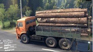 SPINTIRES 2014 Full Version Preview - Kamaz Loaded With Logs