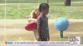 Hottest day of the year at Hessel Park in Champaign