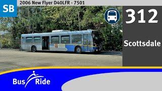 BusRide: TransLink (CMBC) - 312 Scottsdale | New Flyer D40LFR (7501)