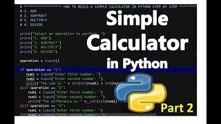 How to Build a Simple Calculator in Python - Step by Step 2