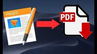 How to Convert a Pages file to PDF on a Mac