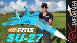 FMS SU-27 Twin 70mm EDF Jet First Flights, Grass Ops & Setup Tips