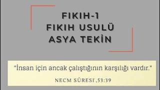 27)FIKIH-1 ️ / Fıkhın kaynakları - Fıkıh tarihi (dikab-dhbt-ihl-mbsts