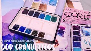 New Qor Mini Watercolor Palettes?! Testing Out Qor's Supergranulators!