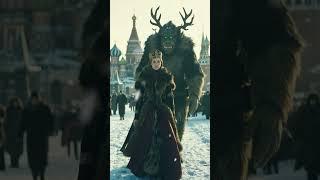 Elegant Russian Woman & Mystical Forest Demon