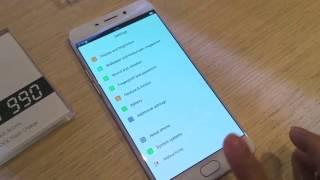 Testing the Oppo F1 Plus phone unlock with fingerprint recognition