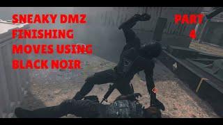 Stealthy finishing moves in DMZ using black noir operator skin Part 4 COD MW2 #mw2  #stealth