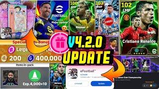 v4.2.0 Update  Exchange Ticket, Free Epics & Free Coins, New Campaigns In eFootball 2025 Mobile