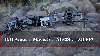 DJI Avata vs DJI FPV Drone vs DJI Mavic 3 vs DJI Air 2S - Video Quality Comparison