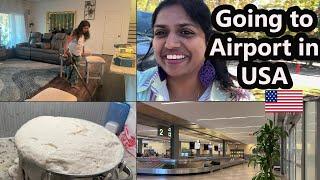 USA Airport கிளம்பிட்டோம்~India to USA flight~Day in my life before going to AIRPORT Family Traveler